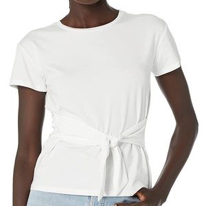 BB Dakota White Tie Front TShirt